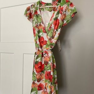 Eva Mendez Floral Wrap Dress